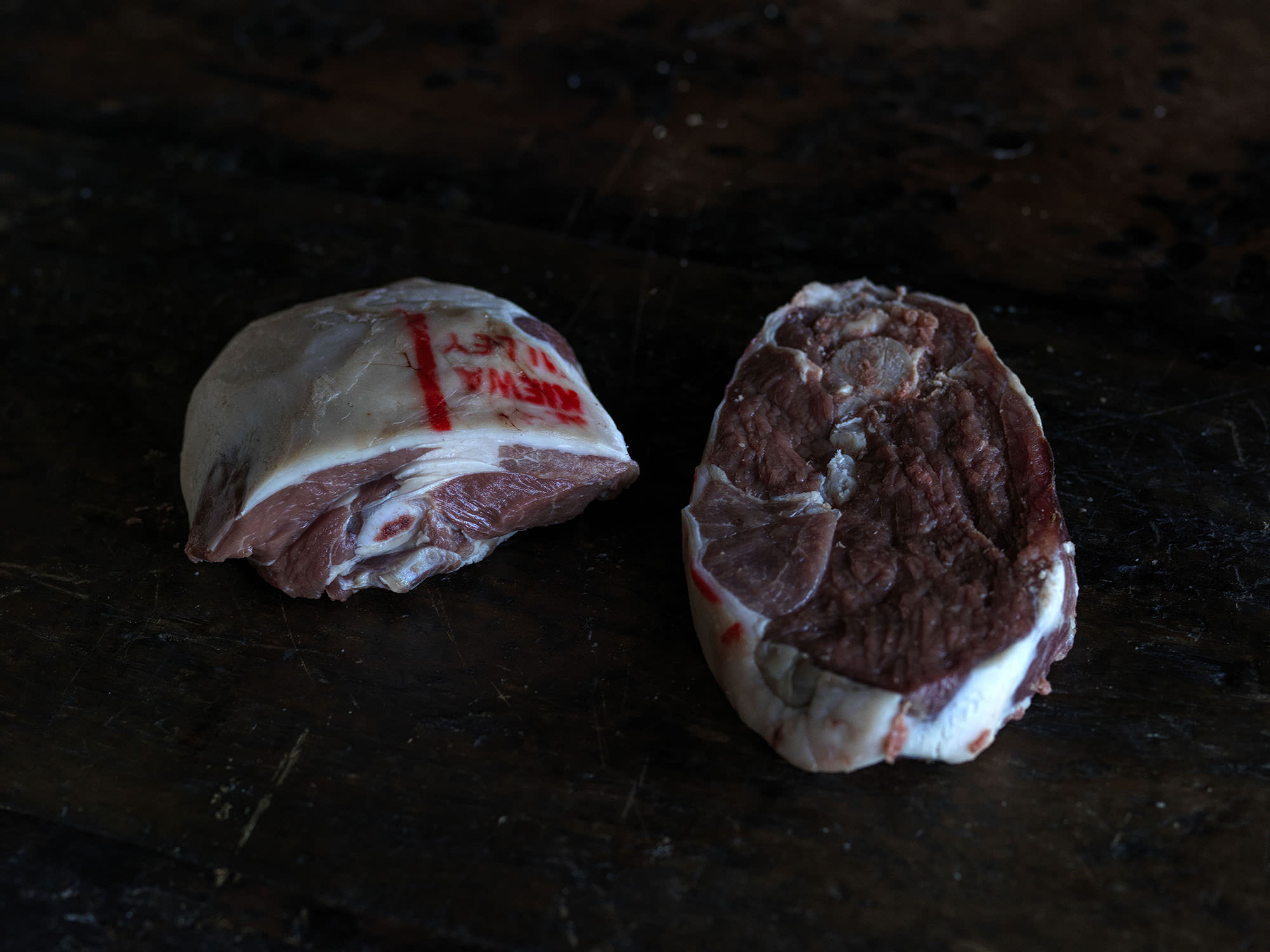 Two very different cuts derived from the leg - the lamb rump and osso bucco.
