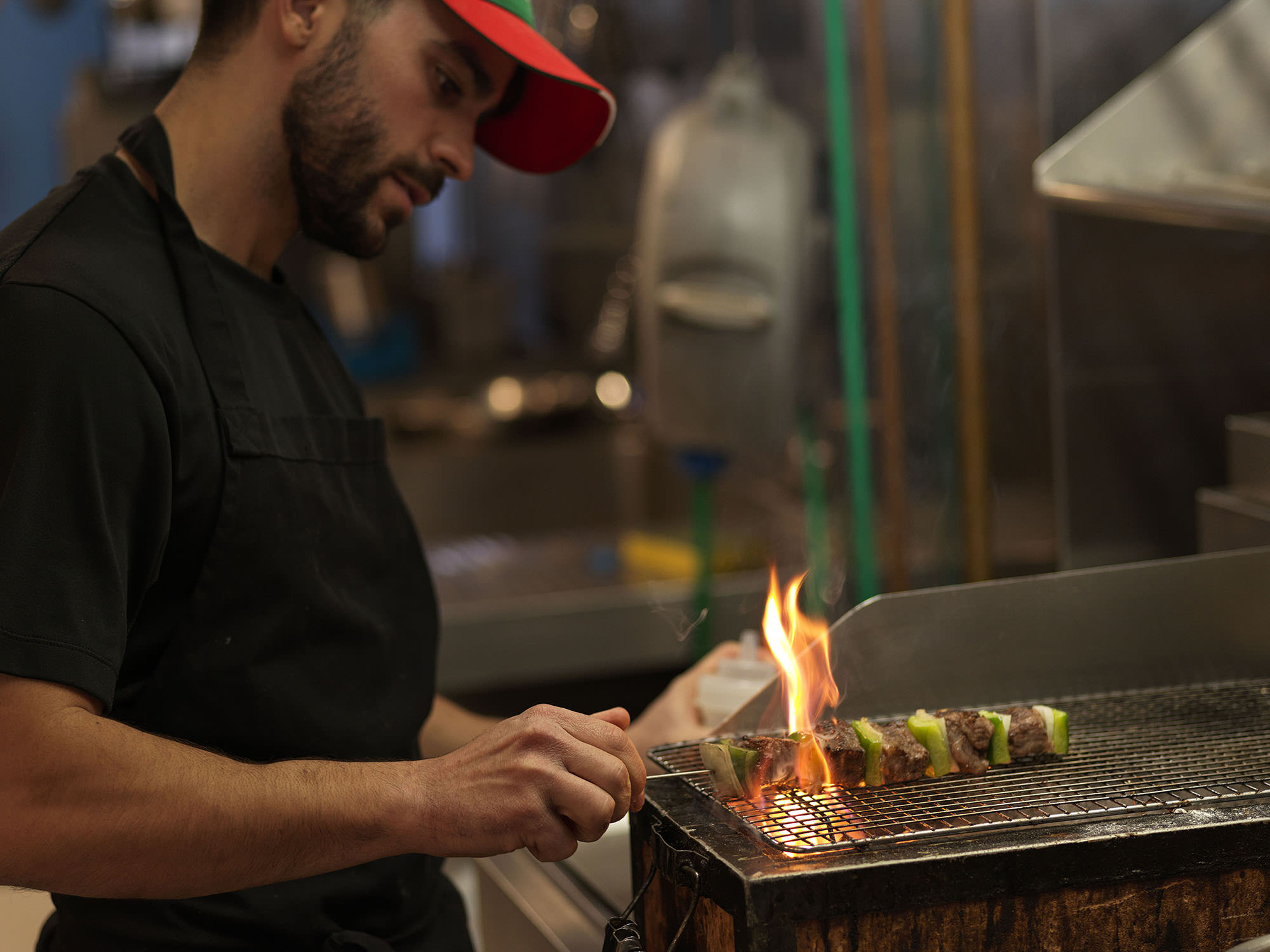 James Bellos on the hibachi at Baba’s Place – after helping out at the Baba’s pop ups, James left his job in commercial leasing to buy into the bricks and mortar business.
