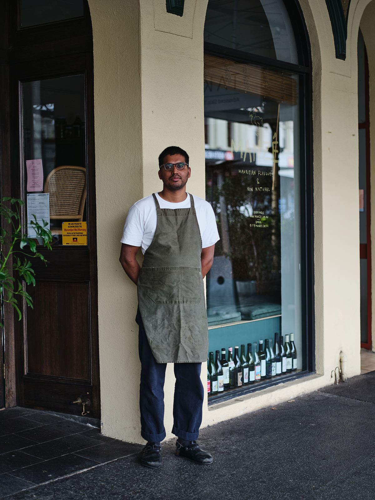 Nagesh Seethiah outside his restaurant Manze in North Melbourne.