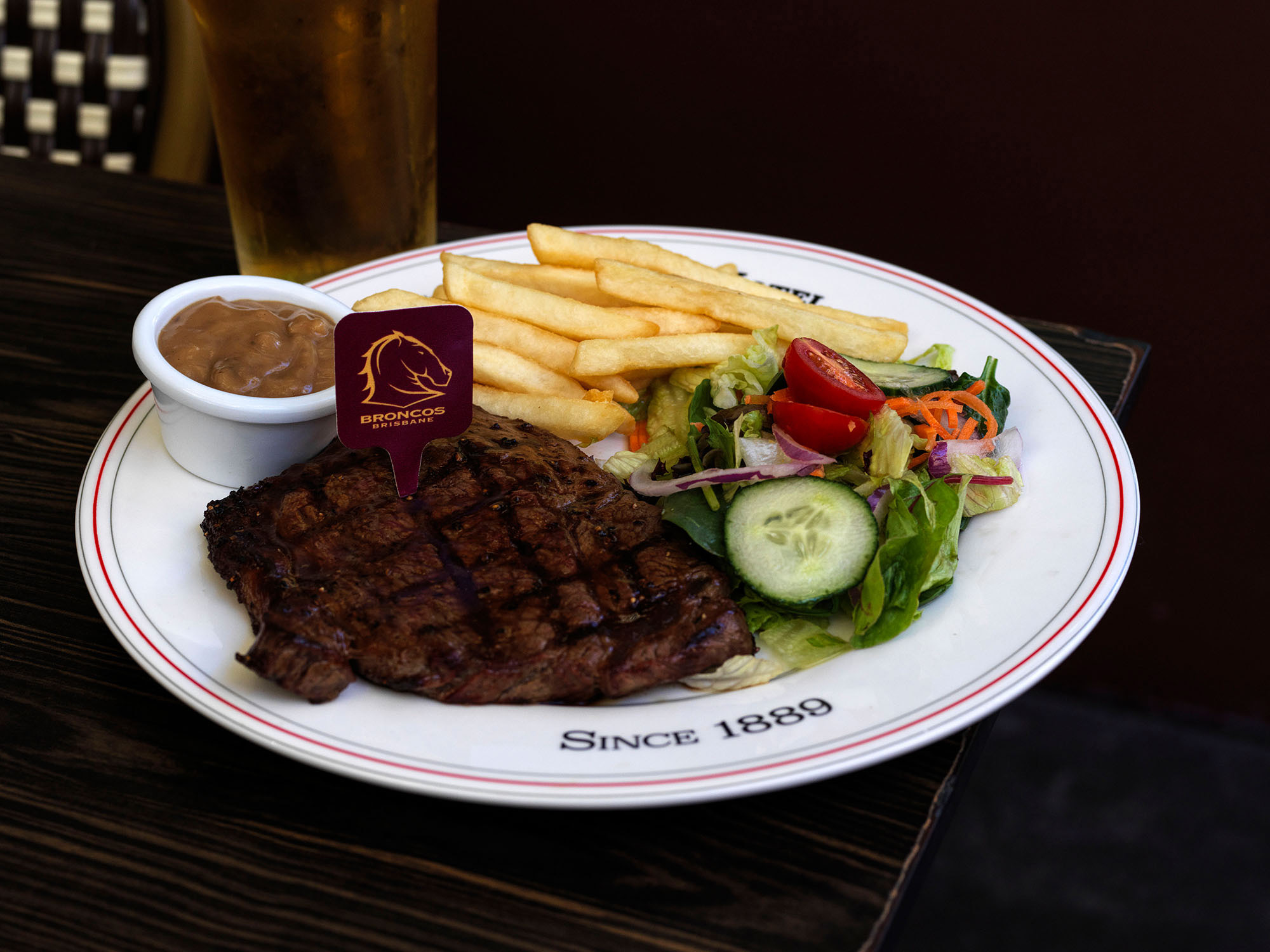 The Broncos Rump glazed with a XXXX BBQ sauce - a footy season special at participating QLD venues